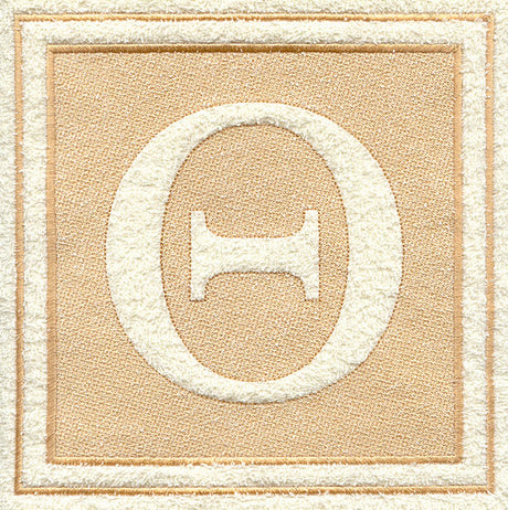 Greek Letter Theta - 7.8 inch (Embossed)
