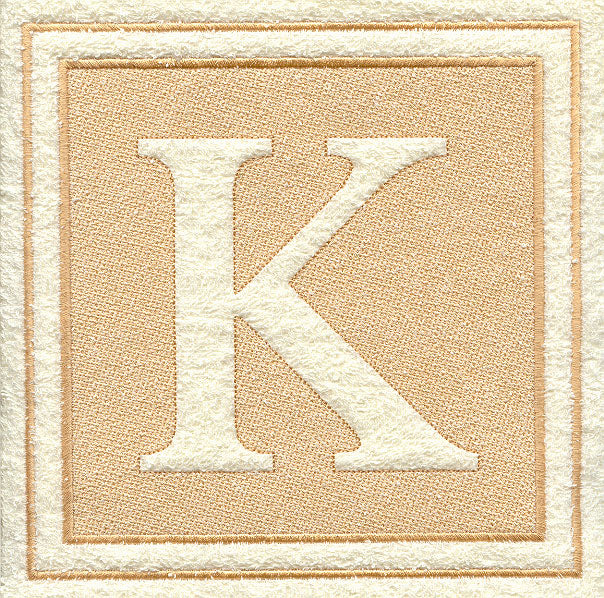 Greek Letter Kappa - 7.8 inch (Embossed)