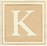 Greek Letter Kappa - 7.8 inch (Embossed)