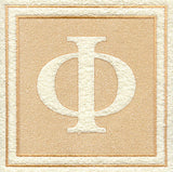 Greek Letter Phi - 7.8 inch (Embossed)
