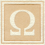 Greek Letter Omega - 7.8 inch (Embossed)