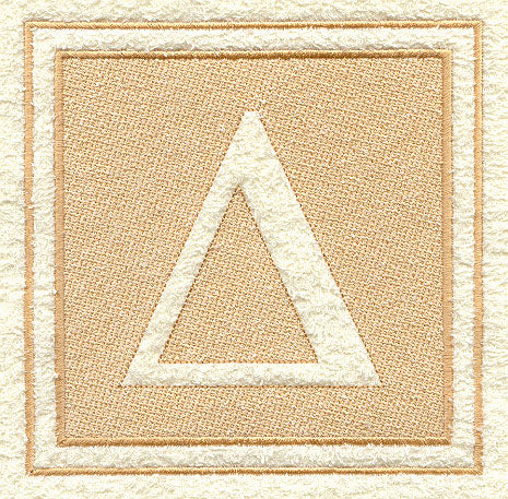 Greek Letter Delta - 7.8 inch (Embossed)
