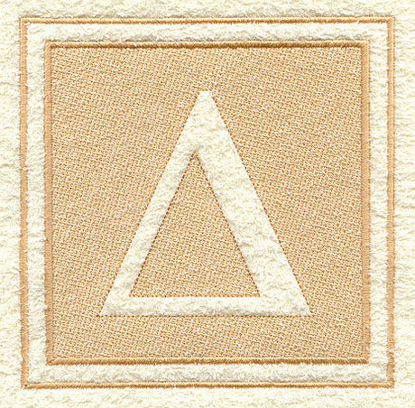 Greek Letter Delta - 7.8 inch (Embossed)