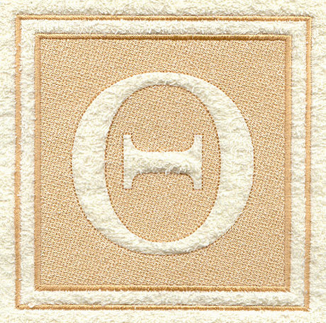 Greek Letter Theta - 7.8 inch (Embossed)