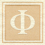 Greek Letter Phi - 7.8 inch (Embossed)