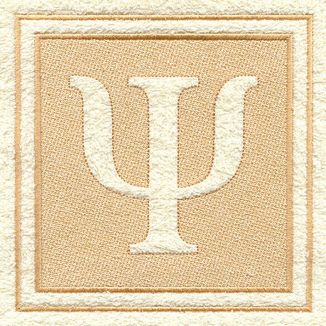 Greek Letter Psi - 7.8 inch (Embossed)