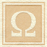 Greek Letter Omega - 7.8 inch (Embossed)