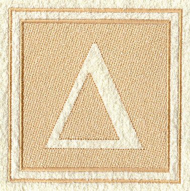 Greek Letter Delta - 7.8 inch (Embossed)
