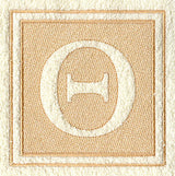 Greek Letter Theta - 7.8 inch (Embossed)