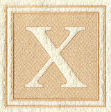 Greek Letter Chi - 7.8 inch (Embossed)