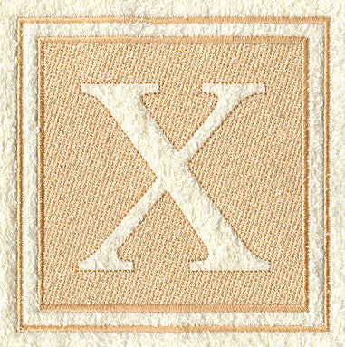 Greek Letter Chi - 7.8 inch (Embossed)