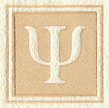 Greek Letter Psi - 7.8 inch (Embossed)