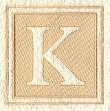Greek Letter Kappa - 7.8 inch (Embossed)