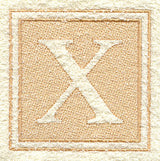 Greek Letter Chi - 7.8 inch (Embossed)