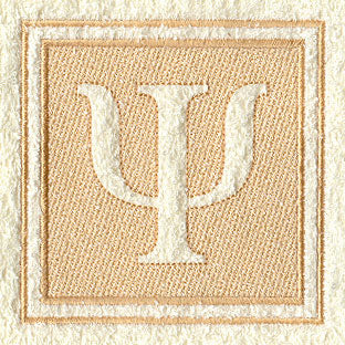 Greek Letter Psi - 7.8 inch (Embossed)