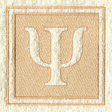 Greek Letter Psi - 7.8 inch (Embossed)