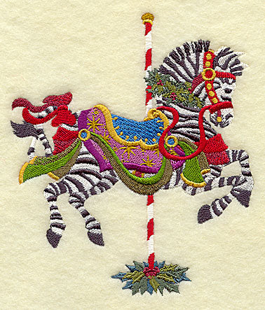 Carousel Christmas Zebra