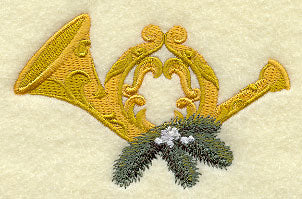 French Horn and Pine Boughs