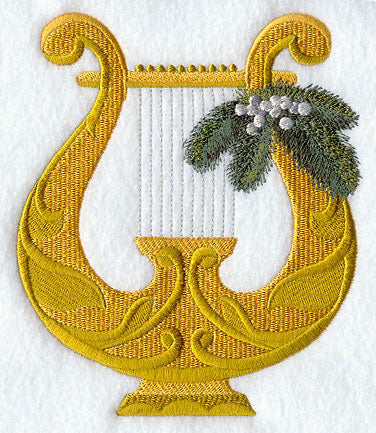 Christmas Harp and Pine Boughs
