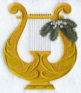 Christmas Harp and Pine Boughs