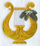 Christmas Harp and Pine Boughs