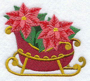 Sleighful of Poinsettias