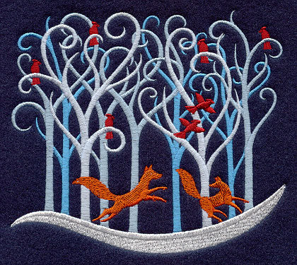 Filigree Christmas Forest (Foxes)