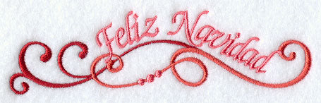 Feliz Navidad (Spanish) Swirls