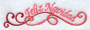 Feliz Navidad (Spanish) Swirls