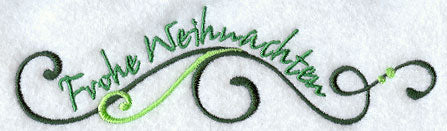 Frohe Weihnachten (German) Swirls