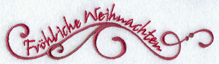 Frohliche Weihnachten (German) Swirls