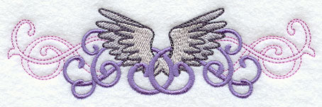 Wild Side Christmas Angels - Wings Border