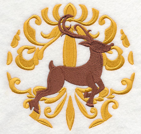 Deck the Halls in Damask - Reindeer