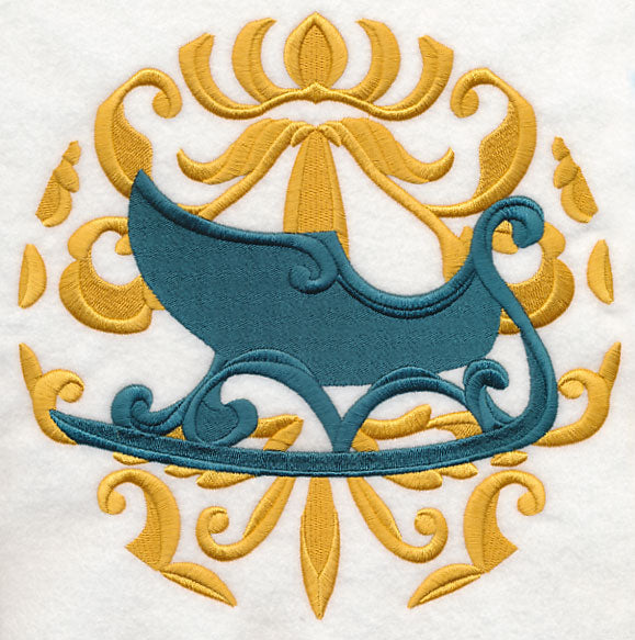 Deck the Halls in Damask - Sleigh