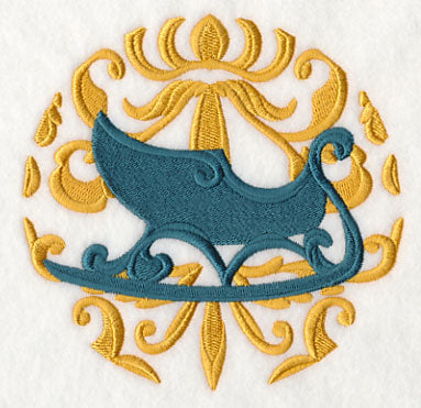 Deck the Halls in Damask - Sleigh