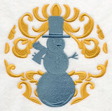Deck the Halls in Damask - Snowman