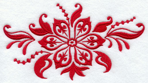 Christmas Damask Poinsettia