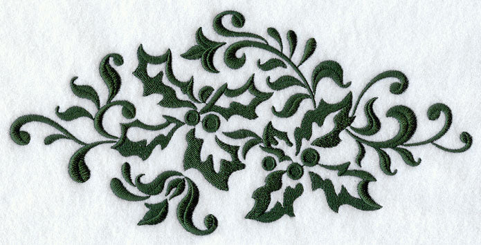 Christmas Damask Holly