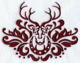 Christmas Damask Reindeer