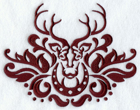 Christmas Damask Reindeer