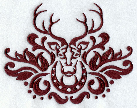 Christmas Damask Reindeer