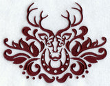 Christmas Damask Reindeer