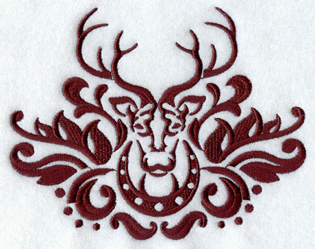 Christmas Damask Reindeer