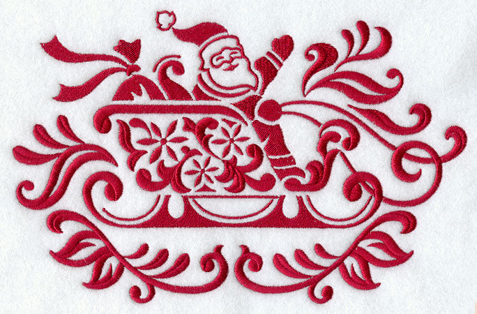 Christmas Damask Sleigh