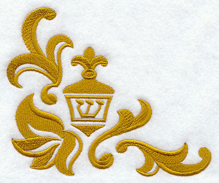 Chanukah Damask Dreidel Corner