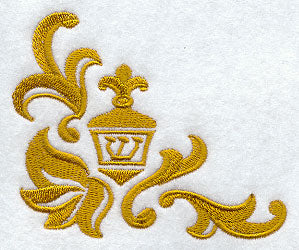 Chanukah Damask Dreidel Corner