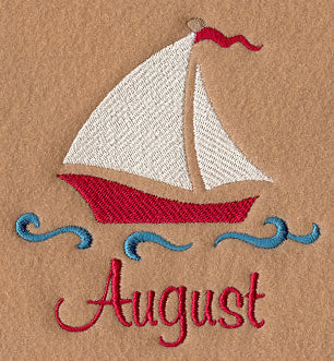 Monthly Celebrations - August - Sailboat