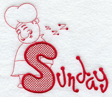 Chef - Sunday (Redwork)