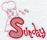 Chef - Sunday (Redwork)