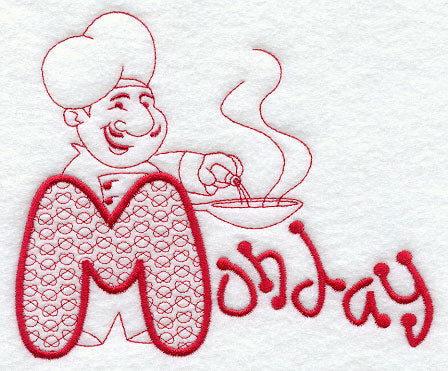 Chef - Monday (Redwork)